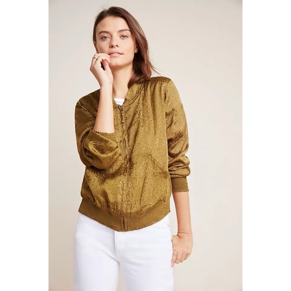 Anthropologie Jackets & Blazers - Anthropologie Maeve Silky Bomber Jacket